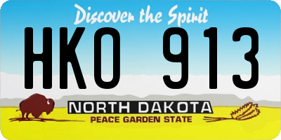 ND license plate HKO913