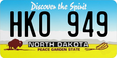ND license plate HKO949
