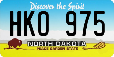 ND license plate HKO975