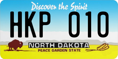 ND license plate HKP010