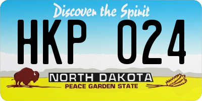 ND license plate HKP024