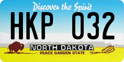 ND license plate HKP032