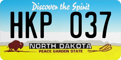 ND license plate HKP037