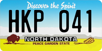 ND license plate HKP041