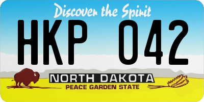ND license plate HKP042