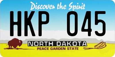 ND license plate HKP045
