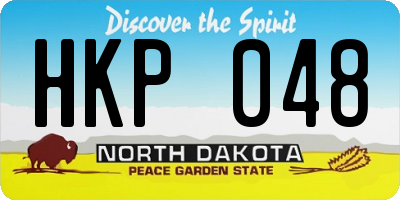 ND license plate HKP048