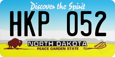 ND license plate HKP052