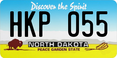 ND license plate HKP055