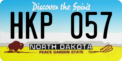 ND license plate HKP057