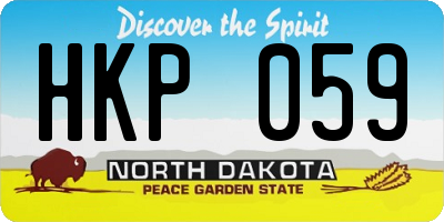 ND license plate HKP059