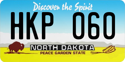 ND license plate HKP060
