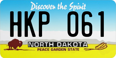 ND license plate HKP061