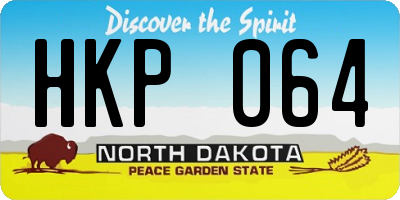 ND license plate HKP064