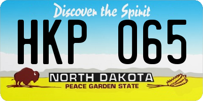 ND license plate HKP065