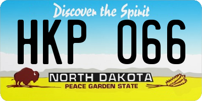 ND license plate HKP066