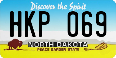 ND license plate HKP069