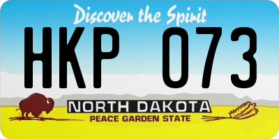 ND license plate HKP073