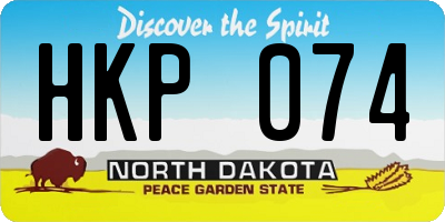 ND license plate HKP074
