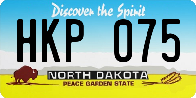 ND license plate HKP075