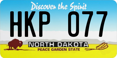ND license plate HKP077