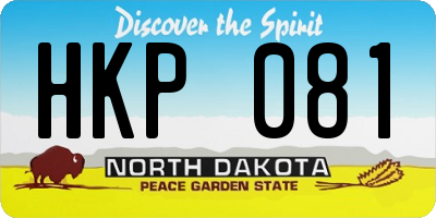 ND license plate HKP081