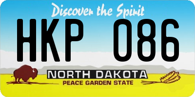ND license plate HKP086