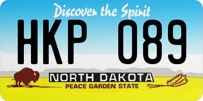 ND license plate HKP089