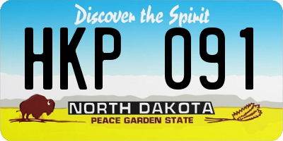 ND license plate HKP091
