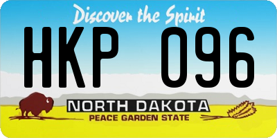 ND license plate HKP096
