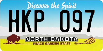 ND license plate HKP097