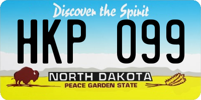 ND license plate HKP099
