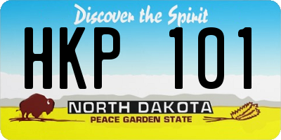 ND license plate HKP101