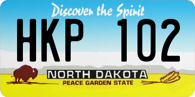 ND license plate HKP102