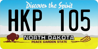 ND license plate HKP105