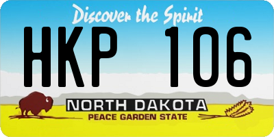 ND license plate HKP106