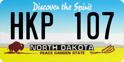 ND license plate HKP107