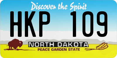 ND license plate HKP109