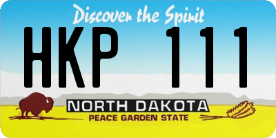 ND license plate HKP111