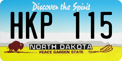 ND license plate HKP115