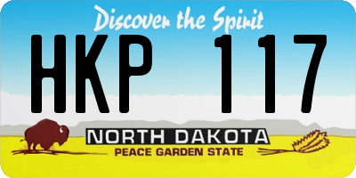 ND license plate HKP117
