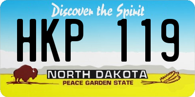 ND license plate HKP119