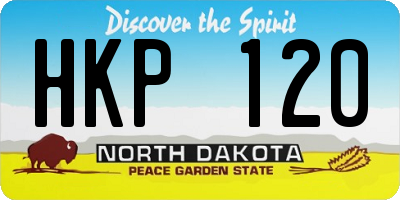 ND license plate HKP120