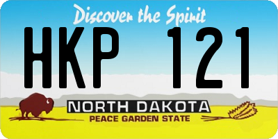 ND license plate HKP121