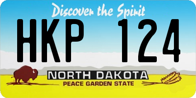 ND license plate HKP124