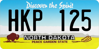 ND license plate HKP125
