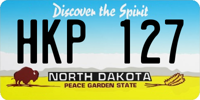 ND license plate HKP127