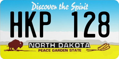 ND license plate HKP128