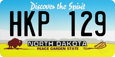 ND license plate HKP129