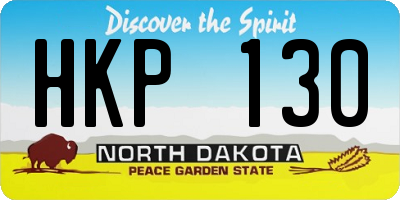 ND license plate HKP130